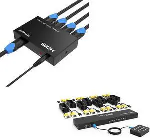 1 pcs HDMI Splitter 1 in 4 Out + 1 pcs VGA KVM Switch 8 Port 1 pcs HDMI Splitter 1 in 4 Out + 1 pcs VGA KVM Switch 8 Port