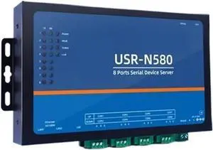 8 Ports RS485 to Ethernet Converter Serial Device Server MQTT Modbus Gateway Support SSL/TLS Edge Computing USR-N580 8 Ports RS485 to Ethernet Converter Serial Device Server MQTT Modbus Gateway Support SSL/TLS Edge Computing USR-N580