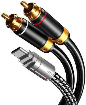 USB C to 2 RCA Audio Cable 9.8FT, Audiophile USB Type C to 2RCA Male Jack Plug Y Adapter Cord Compatible with iPad Pro,MacBook,Home Theater,DVD,Amplifier,Car Stereo USB C to 2 RCA Audio Cable 9.8FT, Audiophile USB Type C to 2RCA Male Jack Plug Y Adapter Cord Compatible with iPad Pro,MacBook,Home Theater,DVD,Amplifier,Car Stereo