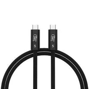 80Gbps USB4 Cable for Thunderbolt 5, 9.8FT USB C to USB C Braided Cable, 240W PD3.1 Fast Charging, Up to 120Gbps Bandwidth, 16K/8K Display, Compatible with Thunderbolt 4/3, MacBook, SSD, Monitor, eGPU 80Gbps USB4 Cable for Thunderbolt 5, 9.8FT USB C to USB C Braided Cable, 240W PD3.1 Fast Charging, Up to 120Gbps Bandwidth, 16K/8K Display, Compatible with Thunderbolt 4/3, MacBook, SSD, Monitor, eGPU