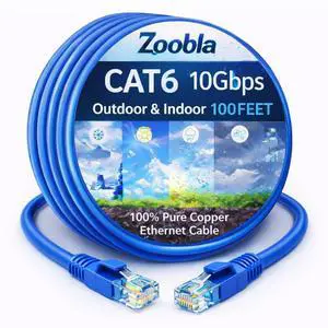 Cat6 UTP 100% Pure Copper Patch Cord, 0.5-150 FEET Ethernet LAN Cable Fluke Tested (100 FEET) Cat6 UTP 100% Pure Copper Patch Cord, 0.5-150 FEET Ethernet LAN Cable Fluke Tested (100 FEET)