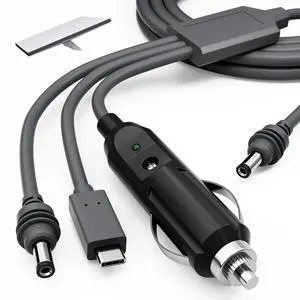 RVMARINEPAT Starlink Mini 3-in-1 DC Power Cable 16FT, USB-C 12-24V Cigarette Lighter Plug & DC Male Cord Input Power Cable, Waterproof Power Cord Accessories for Starlink Mini RVMARINEPAT Starlink Mini 3-in-1 DC Power Cable 16FT, USB-C 12-24V Cigarette Lighter Plug & DC Male Cord Input Power Cable, Waterproof Power Cord Accessories for Starlink Mini