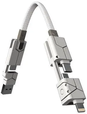 Futurizta Tech® Zeus-X Go 6 in 1 Keychain Universal Cable 240W 5Gbps USB3.0 USB-C, Lightning, Micro-USB, USB-A Fastest Keychain Cable Zinc Alloy Ultra Durable (Mecha White) Futurizta Tech® Zeus-X Go 6 in 1 Keychain Universal Cable 240W 5Gbps USB3.0 USB-C, Lightning, Micro-USB, USB-A Fastest Keychain Cable Zinc Alloy Ultra Durable (Mecha White)
