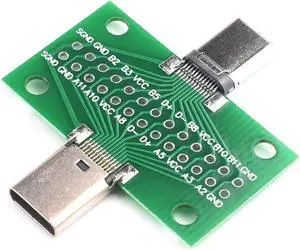 Male to Female USB 3.1 Test PCB Board Adapter 24P 2.54mm Connector Socket for Data Line Wire Cable Transfer(Male Female,10 Pcs) Male to Female USB 3.1 Test PCB Board Adapter 24P 2.54mm Connector Socket for Data Line Wire Cable Transfer(Male Female,10 Pcs)