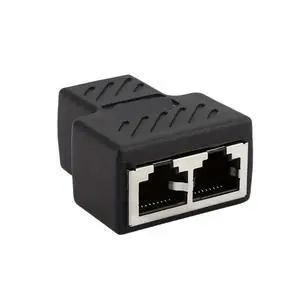 RJ45 1 to 2 LAN Ethernet Network Cable Female Splitter Adapter Connector Port Coupler Extender RJ45 1 to 2 LAN Ethernet Network Cable Female Splitter Adapter Connector Port Coupler Extender