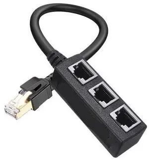 1 to 3 Port RJ45 Ethernet Splitter Cable Portable LAN Ethernet Cable Connector 1 Male to 3 Female Network Adapter for Cat 8/Cat7 1 to 3 Port RJ45 Ethernet Splitter Cable Portable LAN Ethernet Cable Connector 1 Male to 3 Female Network Adapter for Cat 8/Cat7