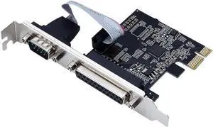 PCI RS232 Serial Port & DB25 Printer Parallel LPT Expansion Card Adapter Converter PCI RS232 Serial Port & DB25 Printer Parallel LPT Expansion Card Adapter Converter