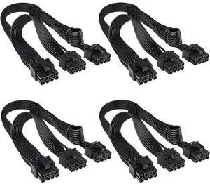 KUNSR ATX 8 Pin Male to PCIe 8 Pin Male Power Cable Power Adapter Cable(4PCS) KUNSR ATX 8 Pin Male to PCIe 8 Pin Male Power Cable Power Adapter Cable(4PCS)