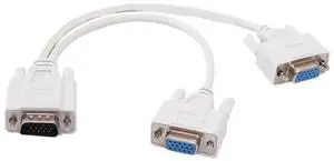 KUNSR SVGA 1 PC to 2 M>oni>tor Male to 2 Female Y Adapter Splitter Cable 15 PIN 25cm(5pcs) KUNSR SVGA 1 PC to 2 M>oni>tor Male to 2 Female Y Adapter Splitter Cable 15 PIN 25cm(5pcs)