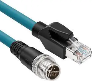 SZRMCC M12 8 Pin X-Coded to RJ45 Cat7e Ethernet Cable for Cognex in-Sight DataMan 470 Reader Basler Blaze GigE Luxonis Teledyne DALSA Machine Vision-82ft SZRMCC M12 8 Pin X-Coded to RJ45 Cat7e Ethernet Cable for Cognex in-Sight DataMan 470 Reader Basler Blaze GigE Luxonis Teledyne DALSA Machine Vision-82ft