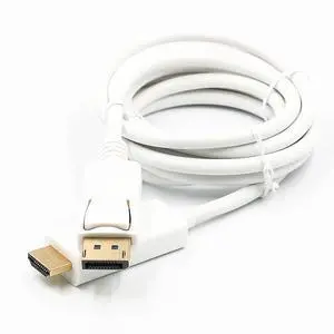 Displayport to HDMI Cable DP to HDMI 4k HD Adapter Cable -1.8m(White) Displayport to HDMI Cable DP to HDMI 4k HD Adapter Cable -1.8m(White)