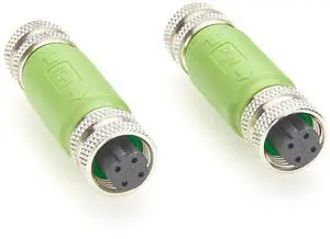 Profinet M12 D Code 4 Pin Female to Female Inline Coupler 100Mbps Cat5e Ethernet Shielded Gender Changer IP67 Feedthrough Circular Socket for EtherNet/IP, EtherCAT, Modbus TCP (2PCS) Profinet M12 D Code 4 Pin Female to Female Inline Coupler 100Mbps Cat5e Ethernet Shielded Gender Changer IP67 Feedthrough Circular Socket for EtherNet/IP, EtherCAT, Modbus TCP (2PCS)