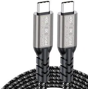 8K USB4 Type C Cable 40Gbps 240W PD3.1 QC4.0 for 4/3 Fast Cable USB C to C Data Transfer(1m) 8K USB4 Type C Cable 40Gbps 240W PD3.1 QC4.0 for 4/3 Fast Cable USB C to C Data Transfer(1m)