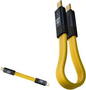 100W Short Fast 5A USB C Cord USB3.2 20Gbps Data Transfer 8K@60Hz Flat Data Cable(0.2m,Green) 100W Short Fast 5A USB C Cord USB3.2 20Gbps Data Transfer 8K@60Hz Flat Data Cable(0.2m,Green)