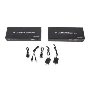 120m 4K HD Multimedia KVM USB Extender, Transmit HD Video Over Cat5e/6/7 Cable, Remote Keyboard and Mouse Control, Wide Compatibility, Enhanced Performance 120m 4K HD Multimedia KVM USB Extender, Transmit HD Video Over Cat5e/6/7 Cable, Remote Keyboard and Mouse Control, Wide Compatibility, Enhanced Performance