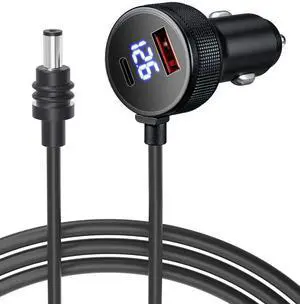 Car Charger Cable for Starlink Mini 16.5FT/5M with Display - 60W DC + 33W Dual USB-C/USB-A Power Adapter for Trucks, RVs & Boats, 12-24V Aluminum 18AWG Cord with Real-Time Voltage Monitoring Car Charger Cable for Starlink Mini 16.5FT/5M with Display - 60W DC + 33W Dual USB-C/USB-A Power Adapter for Trucks, RVs & Boats, 12-24V Aluminum 18AWG Cord with Real-Time Voltage Monitoring