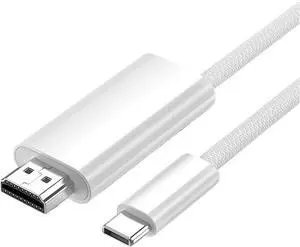 4K USB C to HDMI Cable with PD 3 TY>pe C to TV Converter for IPhone15/16 Dex(White) 4K USB C to HDMI Cable with PD 3 TY>pe C to TV Converter for IPhone15/16 Dex(White)