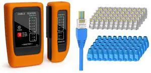 Brileine Shielded Cat6 RJ45 Connectors and Network Cable Tester Bundle Brileine Shielded Cat6 RJ45 Connectors and Network Cable Tester Bundle