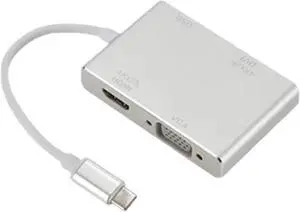 4K USB C to HDMI-Compatible DVI USB3.0 Adapter 4 in 1 TY>pe C Hub for Pro Air 4K USB C to HDMI-Compatible DVI USB3.0 Adapter 4 in 1 TY>pe C Hub for Pro Air