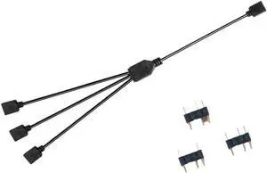 KUNSR Synchronized Motherboard Cable 4-Pin 12V RGB 3-Pin 5V ARGB 1 to 2/1 to 3/1 to 4/1 to 5 Extension Cord Split Multiple(5V 1 to 3) KUNSR Synchronized Motherboard Cable 4-Pin 12V RGB 3-Pin 5V ARGB 1 to 2/1 to 3/1 to 4/1 to 5 Extension Cord Split Multiple(5V 1 to 3)