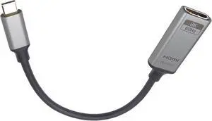 PremiumCord 8K USB-C to HDMI Adapter M/F, HDMI 2.1, UHD 8K 4320p 60Hz, 4K 2160p 144Hz, HDR10+, HDCP 2.3, 48 Gbps, Aluminium Housing, Space Grey, 20 cm PremiumCord 8K USB-C to HDMI Adapter M/F, HDMI 2.1, UHD 8K 4320p 60Hz, 4K 2160p 144Hz, HDR10+, HDCP 2.3, 48 Gbps, Aluminium Housing, Space Grey, 20 cm