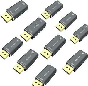 DisplayPort to HDMI Adapter 4K 60Hz, DP to HDMI Converter Gold-Plated, 3840x2160@60Hz (4.2.0) / 30Hz (4.4.4) for Computer, Laptop, PC, Monitor, TV, Projector (10 Pack) DisplayPort to HDMI Adapter 4K 60Hz, DP to HDMI Converter Gold-Plated, 3840x2160@60Hz (4.2.0) / 30Hz (4.4.4) for Computer, Laptop, PC, Monitor, TV, Projector (10 Pack)