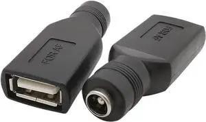 2/5Pcs USB 2.0 Female to 5.5 x 2.1mm Female DC Power Adapter USB 5V Connector Charger Converter Black(5Pcs) 2/5Pcs USB 2.0 Female to 5.5 x 2.1mm Female DC Power Adapter USB 5V Connector Charger Converter Black(5Pcs)