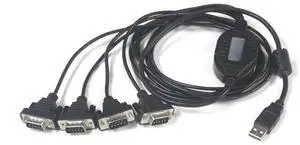 USB to 4-Port RS-232 Converter (F&T>D*I Chip) V2.0 to DB9 RS232 Serial Cable Adapter USB to 4-Port RS-232 Converter (F&T>D*I Chip) V2.0 to DB9 RS232 Serial Cable Adapter