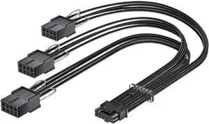 KUNSR 5.0 GPU Cable 12+4Pin 12VHPWR ATX3.0 Modular Power Supply Cable 16AWG Cable(16 to 3x8Pin B) KUNSR 5.0 GPU Cable 12+4Pin 12VHPWR ATX3.0 Modular Power Supply Cable 16AWG Cable(16 to 3x8Pin B)