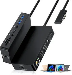 Surface Dock Triple Displays Dual HDMI+VGA with Power Adapter,12 in 1 Surface Docking Station for Surface Pro 12/11/10/9/8/X/7/6/5/4/3,Surface Laptop 7/6/5/4/3/2/1,Surface Book Go Accessories Surface Dock Triple Displays Dual HDMI+VGA with Power Adapter,12 in 1 Surface Docking Station for Surface Pro 12/11/10/9/8/X/7/6/5/4/3,Surface Laptop 7/6/5/4/3/2/1,Surface Book Go Accessories