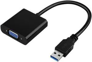 USB to VGA Converter Projector Conversion Cable USB3.0 to VGA Interface External Graphics Card Expansion Display Screen Data cab(BK) USB to VGA Converter Projector Conversion Cable USB3.0 to VGA Interface External Graphics Card Expansion Display Screen Data cab(BK)