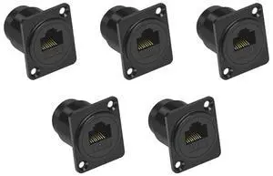 RJ45 Cat6 Panel Mount Connector Adapter RJ45 Female To Female Through Module With Thread Networking Ethernet Extension Gigabit Ethernet Panel Mount Connector RJ45 Cat6 Panel Mount Connector Adapter RJ45 Female To Female Through Module With Thread Networking Ethernet Extension Gigabit Ethernet Panel Mount Connector