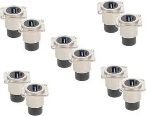 10pcs USB Panel Mount Connector Pass Through Coupler Industrial Grade Adapter 10pcs USB Panel Mount Connector Pass Through Coupler Industrial Grade Adapter