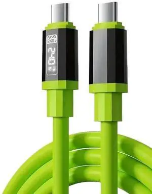 All Type C to USB A C High Power Cord 240W with Power Screen(Green 1PCS 1.5M) All Type C to USB A C High Power Cord 240W with Power Screen(Green 1PCS 1.5M)