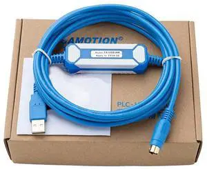FX-USB-AW for PLC Communication Programming Cable FX3U FX3G Series Data Download Cable Gold Plated (Blue 3m) FX-USB-AW for PLC Communication Programming Cable FX3U FX3G Series Data Download Cable Gold Plated (Blue 3m)
