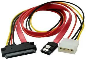 Cable SATA 22pin 7+15pin Female to SATA 7Pin Female with IDE 4Pin Power Computer Cable Cord 50cm for 2.5 3.5 HDD(0.3M) Cable SATA 22pin 7+15pin Female to SATA 7Pin Female with IDE 4Pin Power Computer Cable Cord 50cm for 2.5 3.5 HDD(0.3M)