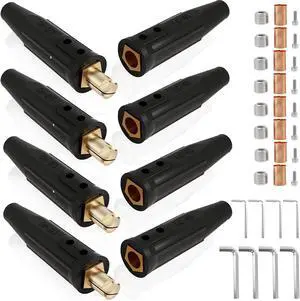4 Set LC-40 Welding Lead Connectors Cam Design Quick Connector Welding Cable Connector Tools and Accessories 350 Amp Max Rating 1/0 and 2/0 50-70mm²Welding Quick Connectors Cable Welding Accessories 4 Set LC-40 Welding Lead Connectors Cam Design Quick Connector Welding Cable Connector Tools and Accessories 350 Amp Max Rating 1/0 and 2/0 50-70mm²Welding Quick Connectors Cable Welding Accessories