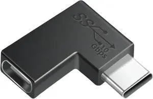 CNCTWO USB Type C (Female/Male) USB 3.2 Transfer Rate 10 GBps, 30 V Capacity, 5A Power, 90° Right Angle Adapter, C2UCL CNCTWO USB Type C (Female/Male) USB 3.2 Transfer Rate 10 GBps, 30 V Capacity, 5A Power, 90° Right Angle Adapter, C2UCL