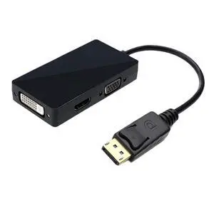 3 in 1 DisplayPort DP to DVI V/GA HDMI-Compatible Adapter Cord 1080P Converter Connector for PC Projector HDTV M>oni>tor 3 in 1 DisplayPort DP to DVI V/GA HDMI-Compatible Adapter Cord 1080P Converter Connector for PC Projector HDTV M>oni>tor