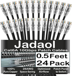Cat6A 0.5ft 24-Pack Patch Cables Cat6A 0.5ft 24-Pack Patch Cables