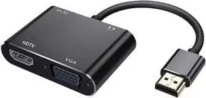3 in 1 HDMI-Cmpatible to 4K HD VGA 1080p Converter Display HDMI-Cmpatible Male to Female Adapter with 3.5mm Audio 3 in 1 HDMI-Cmpatible to 4K HD VGA 1080p Converter Display HDMI-Cmpatible Male to Female Adapter with 3.5mm Audio