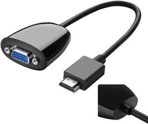 HDMI to VGA Adapter for P;S/4 Male to Famale Converter 1080P HDMI VGA Adapter with 3.5 Ja1ck(Black no Audio) HDMI to VGA Adapter for P;S/4 Male to Famale Converter 1080P HDMI VGA Adapter with 3.5 Ja1ck(Black no Audio)