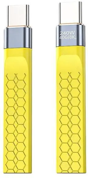 240W USB4 40Gbps Short Fast t2y>pe-c to USB C Data Transfer 8K Data Extension Cable(Yellow) 240W USB4 40Gbps Short Fast t2y>pe-c to USB C Data Transfer 8K Data Extension Cable(Yellow)
