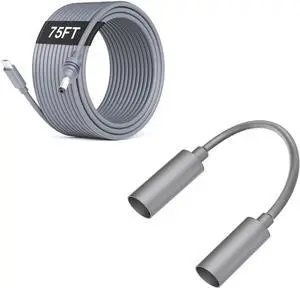 Starlink Mini Cable, 75FT Extra Long+Starlink Mini DC Cable Connector Female to Female Adapter Waterproof Power Cable Extender for Power Cord Length Extension Starlink Mini Cable, 75FT Extra Long+Starlink Mini DC Cable Connector Female to Female Adapter Waterproof Power Cable Extender for Power Cord Length Extension