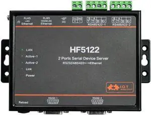 HF5122 Industrial Serial to Ethernet RTOS Serial 2 Port Transmission Converter HF5122 Industrial Serial to Ethernet RTOS Serial 2 Port Transmission Converter