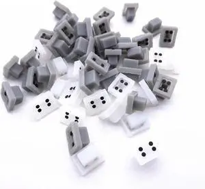 Pack of 20 Individual Square Waterproof Silicone Keys, Single Conductive Adhesive, Electronic Switch, Rubber Key Cap, Transparent (Black Button) Pack of 20 Individual Square Waterproof Silicone Keys, Single Conductive Adhesive, Electronic Switch, Rubber Key Cap, Transparent (Black Button)