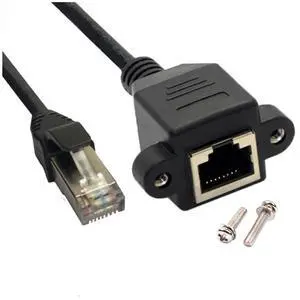 8P8C FTP STP UTP RJ45 Cable Male to Female 100M/1000M Speed Cat5 Cat6e Screw Panel Mount Ethernet LAN Network Extension Cable(20cm) 8P8C FTP STP UTP RJ45 Cable Male to Female 100M/1000M Speed Cat5 Cat6e Screw Panel Mount Ethernet LAN Network Extension Cable(20cm)