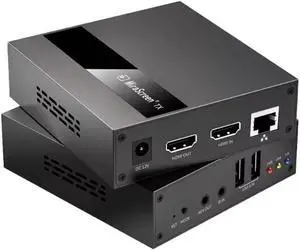 HDMI KVM Extender Over IP RJ45 Ethernet Network 1080P 60Hz Up to 250M HDMI USB Mouse Keyboard Extender Over UTP/STP CAT5 CAT6 for PC HDMI KVM Extender Over IP RJ45 Ethernet Network 1080P 60Hz Up to 250M HDMI USB Mouse Keyboard Extender Over UTP/STP CAT5 CAT6 for PC