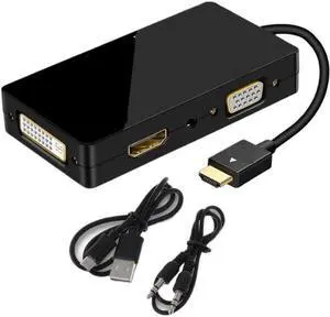 HDMI-Compatible Splitter to HDMI-Compatible DVI VGA Audio Converter Gold-Plated Ja1ck 4K HDMI-Compatible Splitter to HDMI-Compatible DVI VGA Audio Converter Gold-Plated Ja1ck 4K