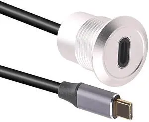 USB USBC Type C Typec Female to Female F-F Panel Mount Extention Round Metal Adapter USB USBC Type C Typec Female to Female F-F Panel Mount Extention Round Metal Adapter